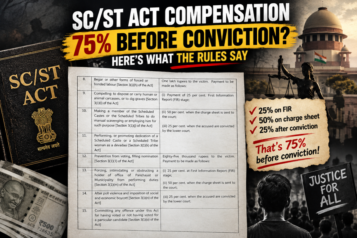 SC/ST Act Compensation: Is 75% Paid Before Conviction? Questions of Accountability and Justice