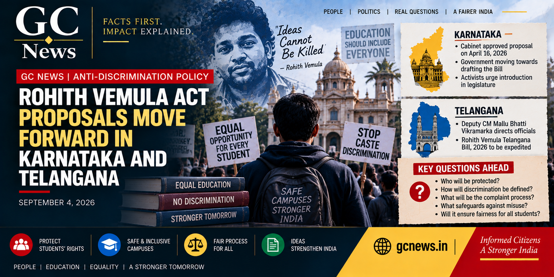 Rohith Vemula Act Proposals Move Forward in Karnataka and Telangana